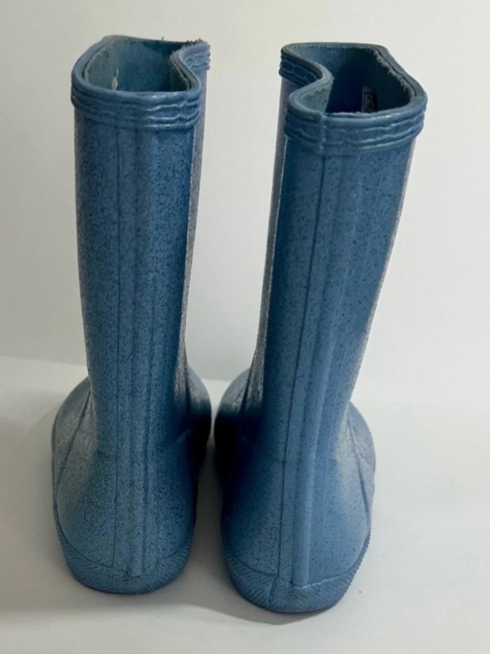 Girls size 11 Hunter Sparkle Light Blue Rain Boots
